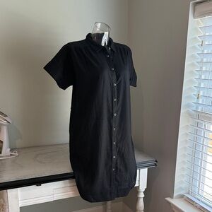 NWOT Well Worn Black Linen/Rayon blend Shirt Dress size M